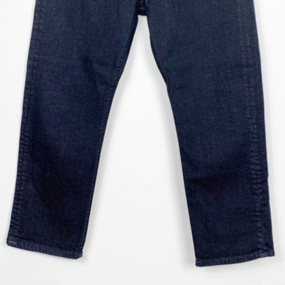 Zara Man Dark Wash Denim Loose Fit Crop Jeans - Picture 4 of 8